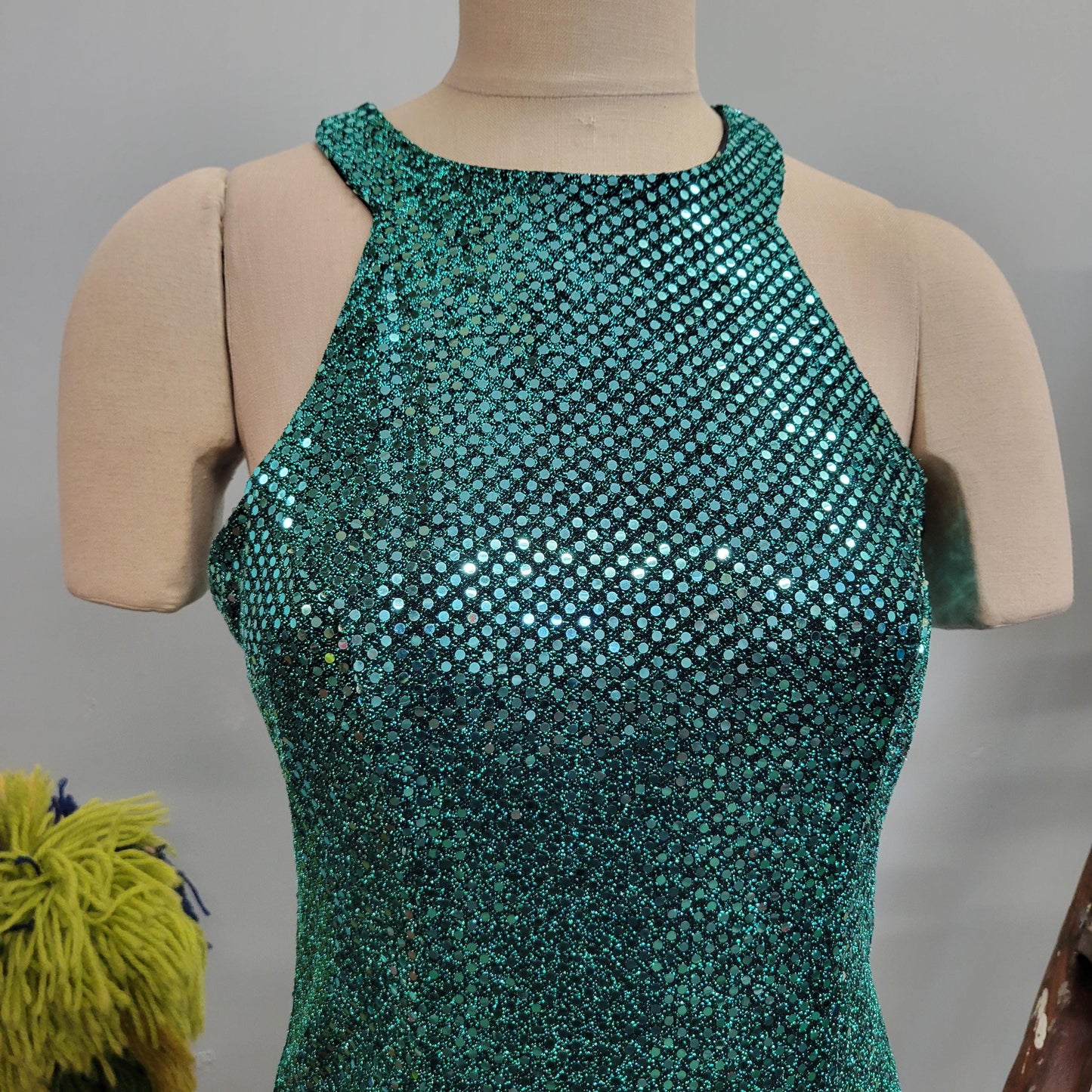 vtg 90s SEQUINED MINI DRESS // vintage all that jazz size 7/8 womens sparkly beaded clubbing new years holiday cocktail party sexy racerback